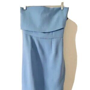 C/MEO Collective -  Take Care Dress Blue Strapless Midi - Size XS